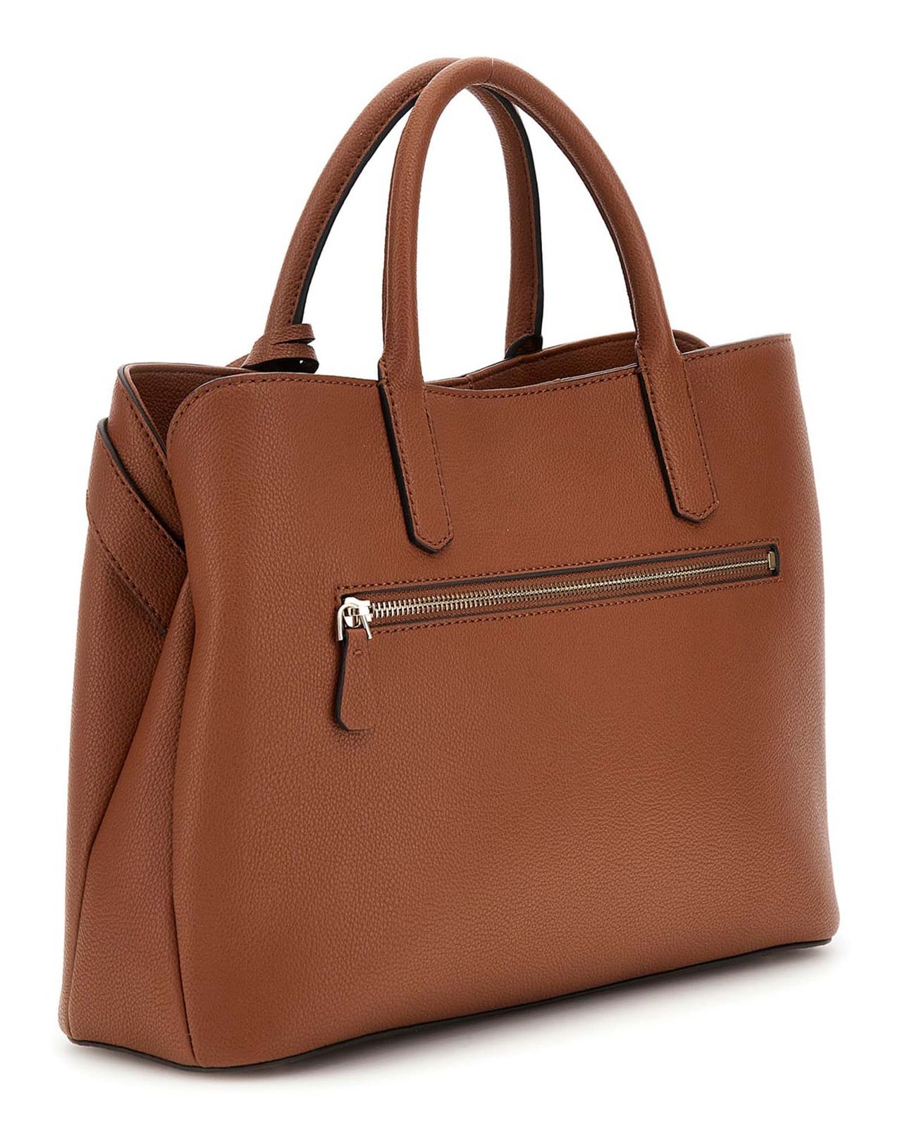GUESS Gregoria Large Girlfriend Satchel Cognac GUESS Gregoria Large Girlfriend Satchel Cognac
