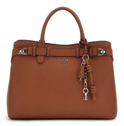 GUESS Gregoria Large Girlfriend Satchel Cognac GUESS Gregoria Large Girlfriend Satchel Cognac