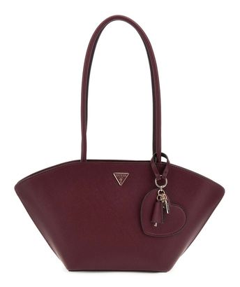 GUESS Bolena Shoulder Satchel Bag Wine