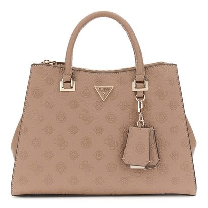 GUESS Cresidia II Society Satchel Dark Taupe
