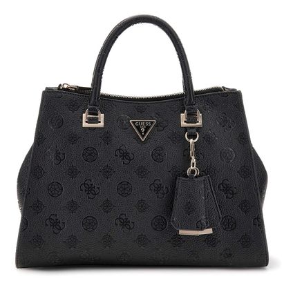 GUESS Cresidia II Society Satchel Black Logo