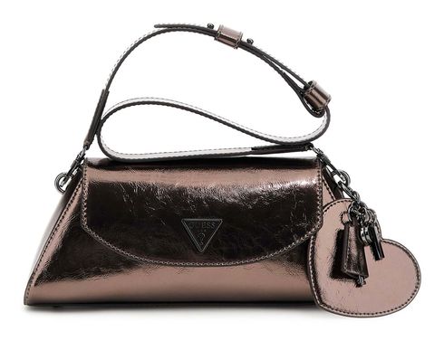 GUESS Bolena Flap Shoulder Bag Pewter