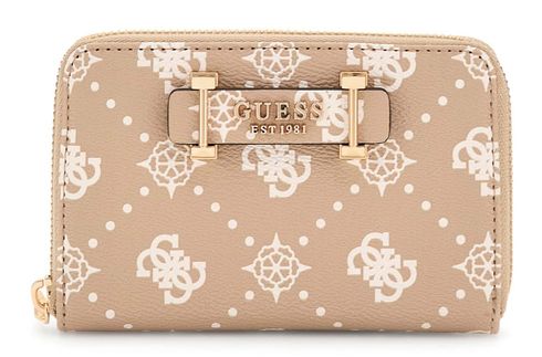 GUESS Silia SLG Medium Zip Around M Biscotti Logo