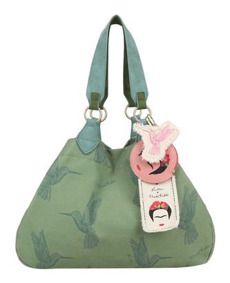 Fritzi aus Preußen Fritzi x Frida Kahlo Izzy Limited Kolibri Canvas Shopper M Green