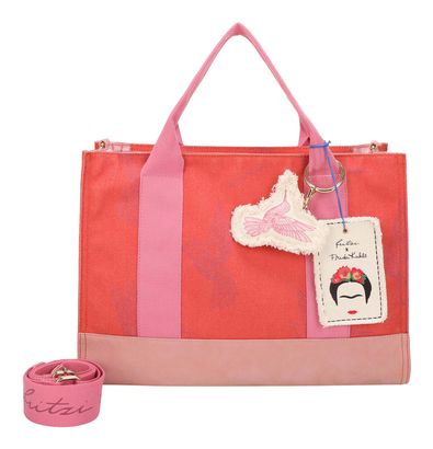Fritzi aus Preußen Fritzi x Frida Kahlo Tote Bag Limited Kolibri Canvas Grapefruit
