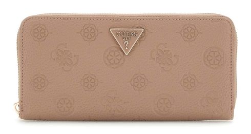 GUESS Cresidia II SLG Large Zip Around Wallet L Dark Taupe Logo
