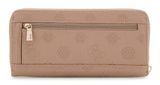 GUESS Cresidia II SLG Large Zip Around Wallet L Dark Taupe Logo GUESS Cresidia II SLG Large Zip Around Wallet L Dark Taupe Logo
