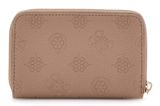 GUESS Cresidia II SLG Zip Around Wallet M Dark Taupe Logo GUESS Cresidia II SLG Zip Around Wallet M Dark Taupe Logo