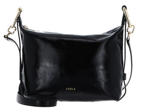FURLA Tonie Vernice Venice Hobo Bag XS Nero