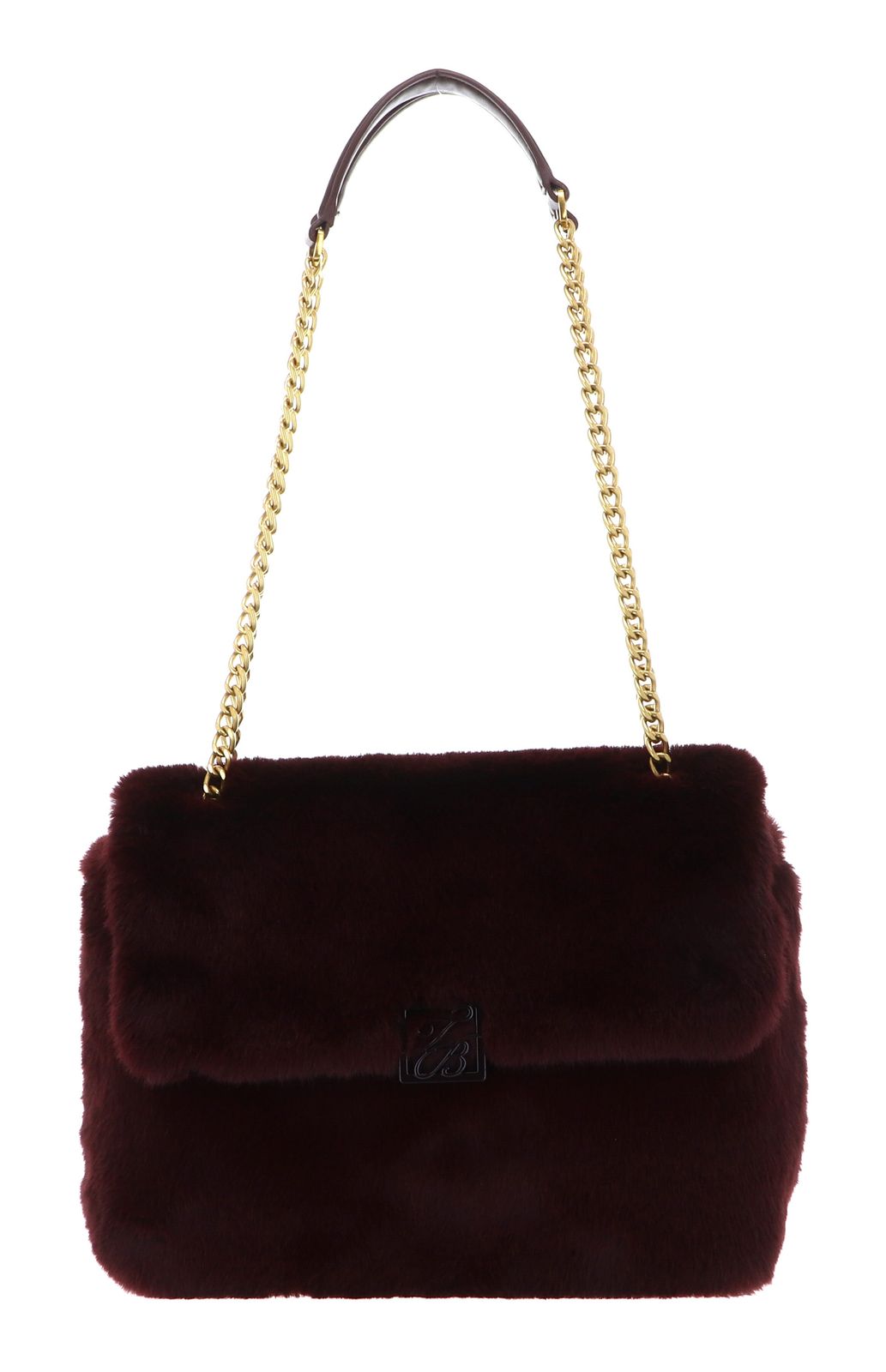 Ted Baker Anilie Detail Faux Fur Shoulder Bag Wine