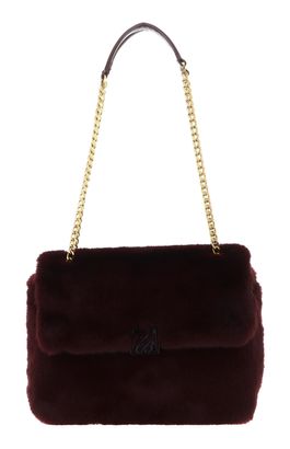 Ted Baker Anilie Detail Faux Fur Shoulder Bag Wine Ted Baker Anilie Detail Faux Fur Shoulder Bag Wine