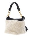 Ted Baker Sherbaa Shearling Leather Weave Handle Crossbody Black