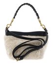 Ted Baker Sherbaa Shearling Leather Weave Handle Crossbody Black