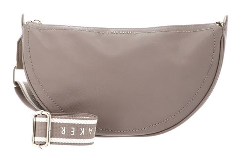 Ted Baker Lorreen Webbing Leather Half Moon Crossbody Bag Taupe