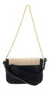 Ted Baker Sherlin Twist Lock Detail Shearling Shoulder Bag Black