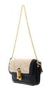 Ted Baker Sherlin Twist Lock Detail Shearling Shoulder Bag Black