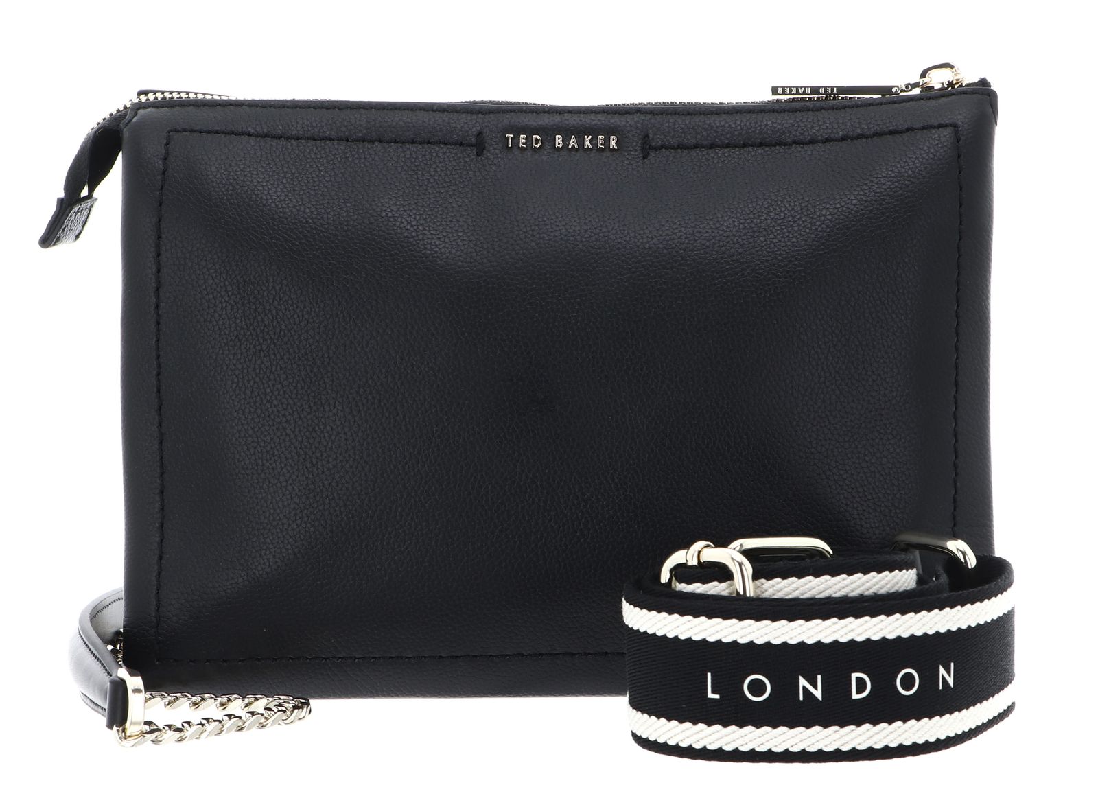 Ted Baker Larinda Webbing Leather Crossbody Bag S Black