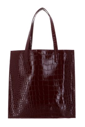Ted Baker Wenonaa Croc Effect Icon Bag S Wine