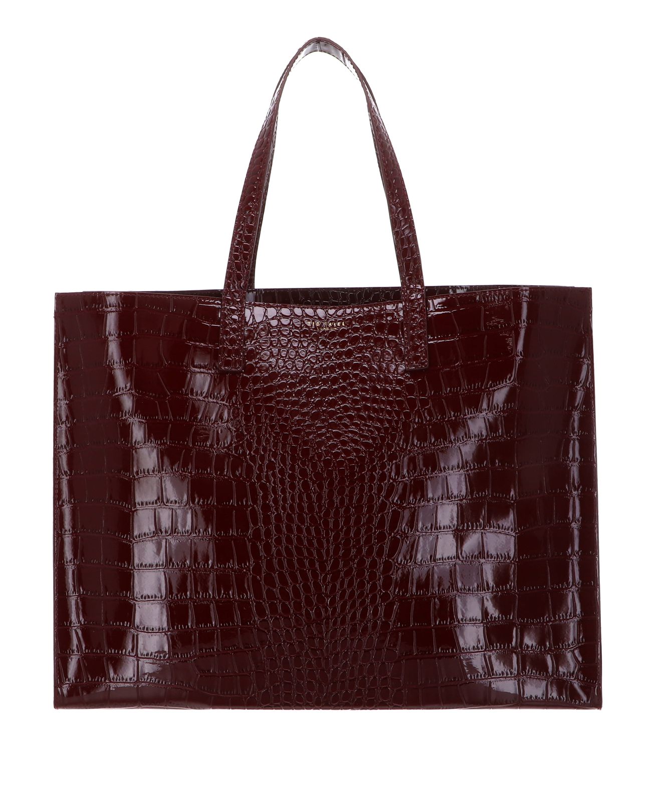 Ted Baker Wellma Croc Effect Icon Bag XL Wine