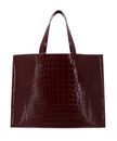 Ted Baker Wellma Croc Effect Icon Bag XL Wine