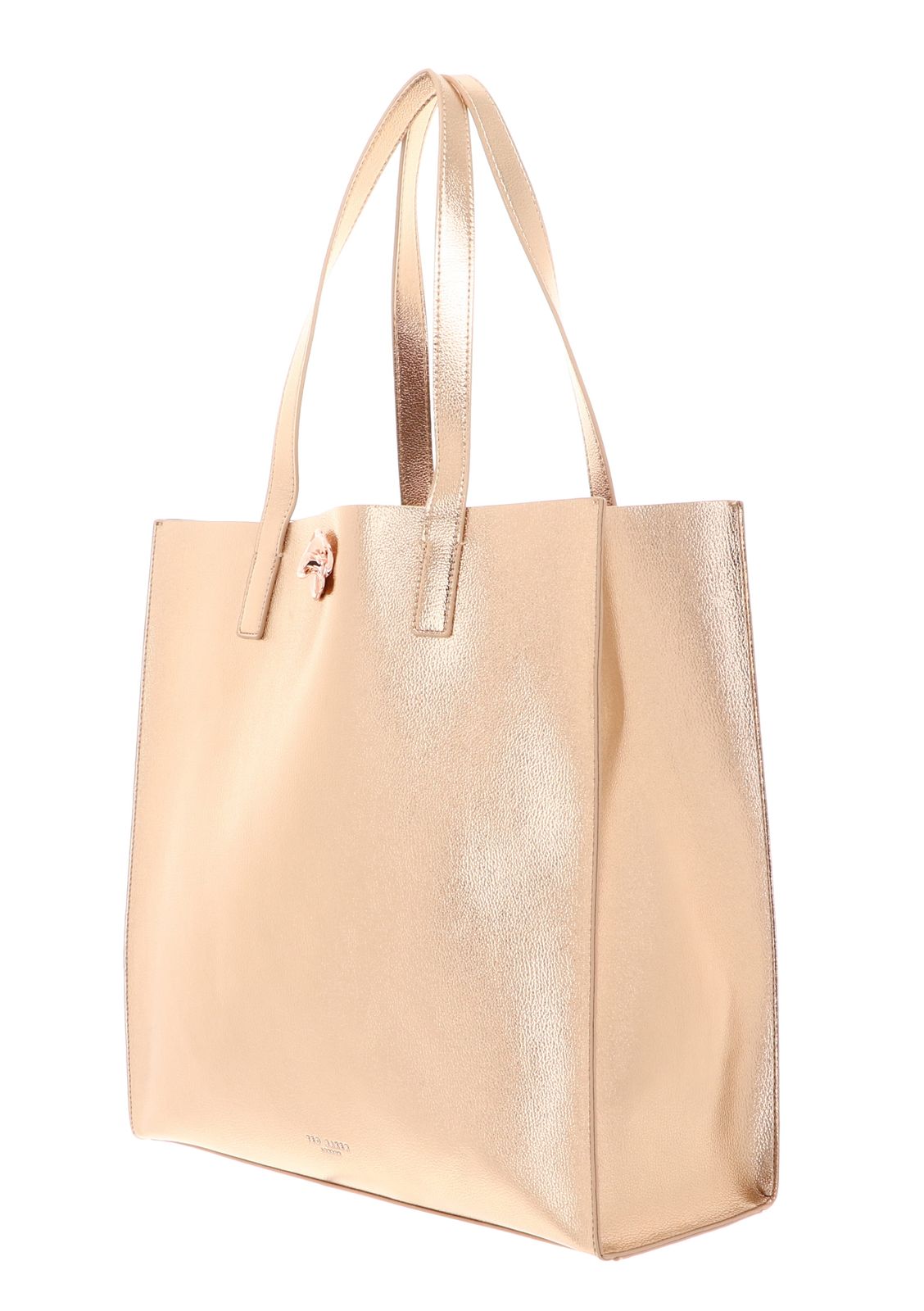 Ted Baker Rosmah Rose Detail Metallic Icon Bag L Rosegold Ted Baker Rosmah Rose Detail Metallic Icon Bag L Rosegold