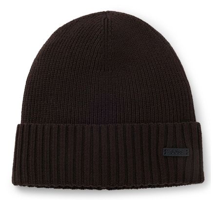 BOSS Fati Beanie Dark Brown BOSS Fati Beanie Dark Brown