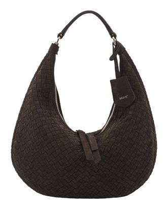 abro Leather Suede Weaving Hobo Bag Nana S Dark Brown