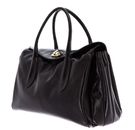 abro Leather Alias Soft Shopper Accordion Dark Brown