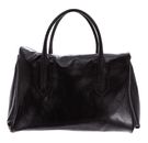 abro Leather Alias Soft Shopper Accordion Dark Brown