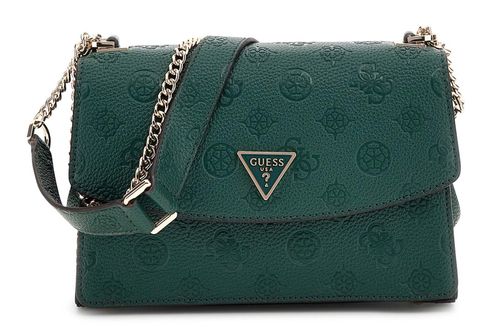 GUESS Cresidia II Convertible Xbody Flap Bag Forest Logo