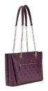 GUESS Tisha 3 Compartment Tote Wine Logo GUESS Tisha 3 Compartment Tote Wine Logo