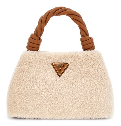 GUESS Shaida Top Handle Crossbody Bag Natural / Cognac GUESS Shaida Top Handle Crossbody Bag Natural / Cognac