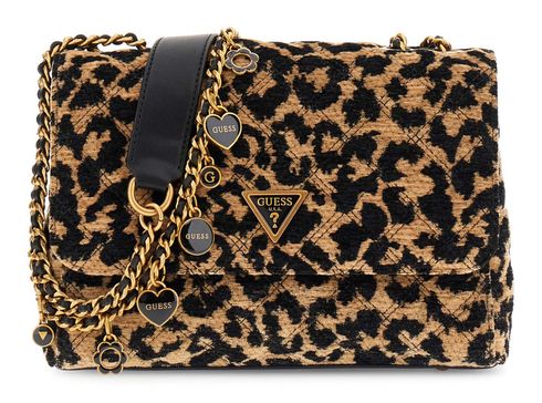 GUESS Giully II 2 Compartment Convertible Flap Leopard