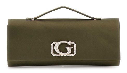 GUESS Zalina Top Handle Clutch Olive