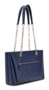 GUESS Tisha 3 Compartment Tote Midnight Logo