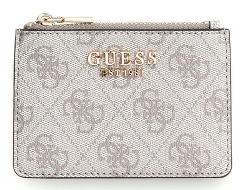 GUESS Laurel II SLG Card Case Dark Taupe Logo