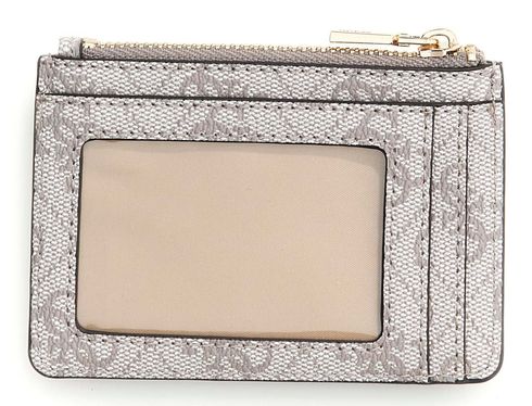 GUESS Kaarthoes Laurel SLG Tab Card Case Dove Logo Crème | bol