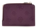 GUESS Laurel II SLG Zip Around Card Case Wine Logo
