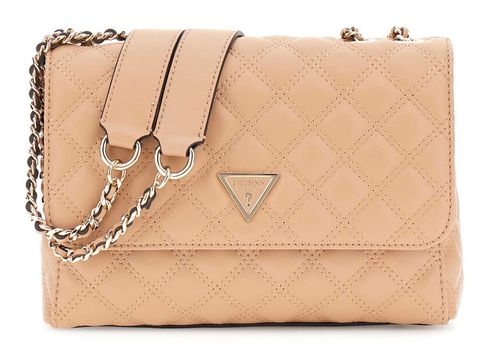 GUESS Giully II Compound Convertible Flap Bag Beige GUESS Giully II Compound Convertible Flap Bag Beige