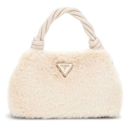 GUESS Shaida Top Handle Flap Crossbody Bag Stone
