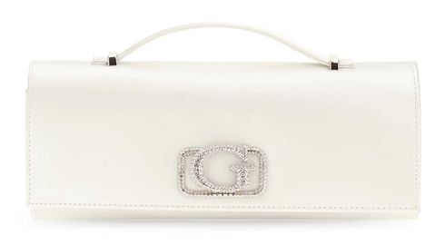 GUESS Zalina Top Handle Clutch Ivory