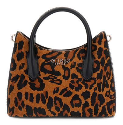 GUESS Domitilla Mini Satchel Bag Leopard