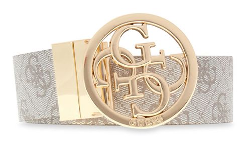 GUESS Noelle Nolana Belt W85 Dark Taupe Logo - shortenable