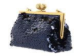 Ted Baker Sequinz Rose Detail Sequin Clutch Bag Navy