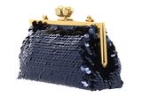 Ted Baker Sequinz Rose Detail Sequin Clutch Bag Navy