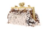 Ted Baker Sequinz Rose Detail Sequin Clutch Bag Rosegold