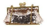 Ted Baker Sequinz Rose Detail Sequin Clutch Bag Rosegold