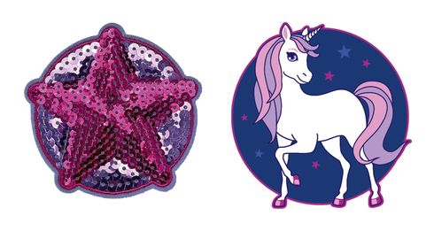 Schneiders Patches Set 2 teilig Star+Unicorn Schneiders Patches Set 2 teilig Star+Unicorn