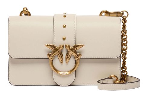 PINKO Love One Mini ST. CL. S Bianco Seta - Antique Gold