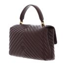 PINKO Love Lady Puff Classic CL Sheep Nappa Chevron M Cioccolate Amaro - Antique Gold PINKO Love Lady Puff Classic CL Sheep Nappa Chevron M Cioccolate Amaro - Antique Gold